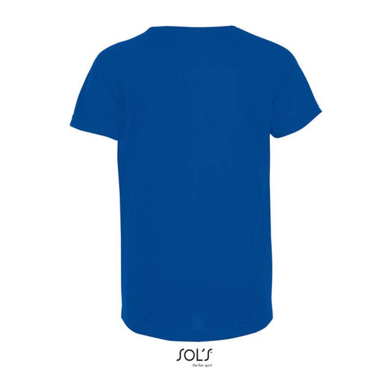 Tricou sport pentru copii, mâneci raglan, Sol's Sporty Albastru