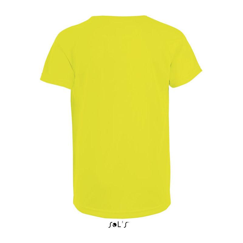 Tricou sport pentru copii, mâneci raglan, Sol's Sporty Neon Yellow