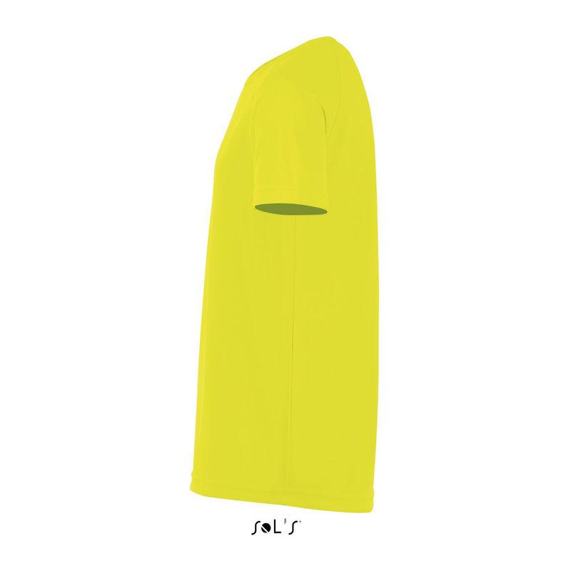 Tricou sport pentru copii, mâneci raglan, Sol's Sporty Neon Yellow