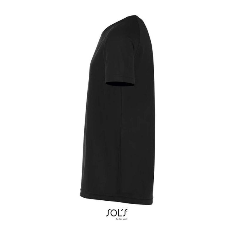 Tricou sport pentru copii, mâneci raglan, Sol's Sporty Negru