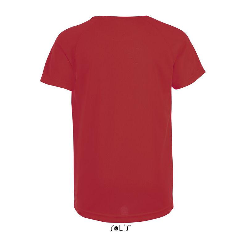 Tricou sport pentru copii, mâneci raglan, Sol's Sporty Rosu
