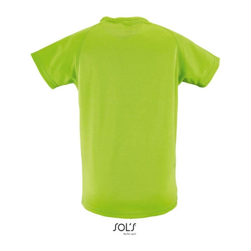 Tricou sport pentru copii, mâneci raglan, Sol's Sporty Verde