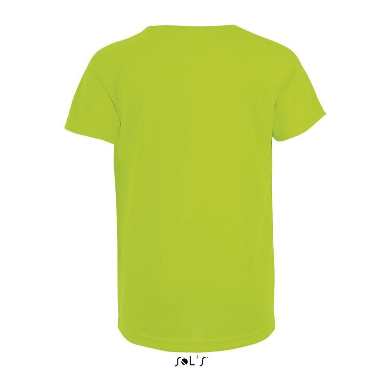 Tricou sport pentru copii, mâneci raglan, Sol's Sporty Neon Green