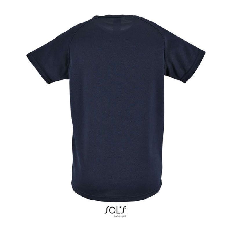 Tricou sport pentru copii, mâneci raglan, Sol's Sporty Orion Navy Blue