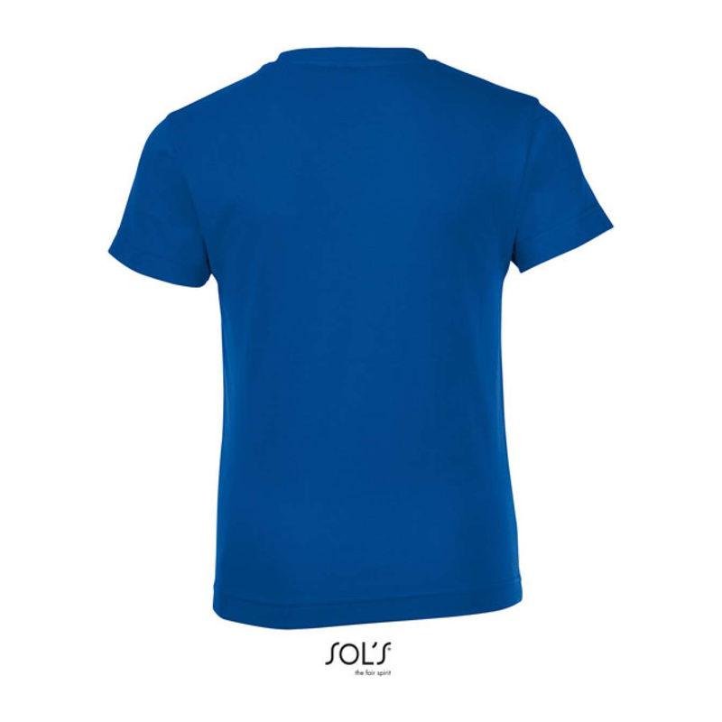 Tricou cu guler rotund pentru copii Sol's Regent Fit Albastru