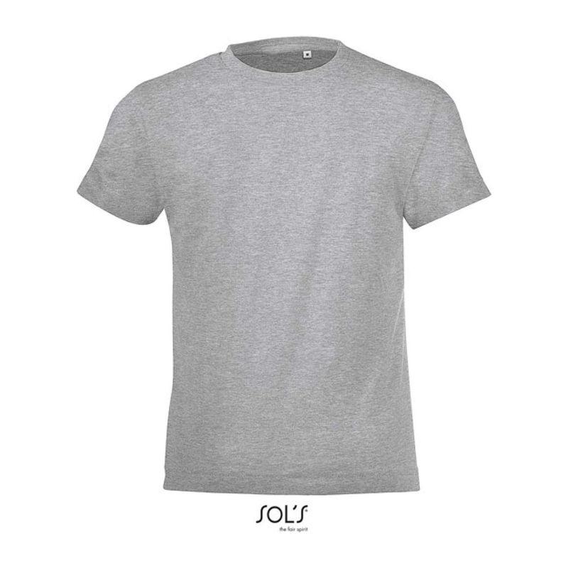 Tricou cu guler rotund pentru copii Sol's Regent Fit Grey Melange