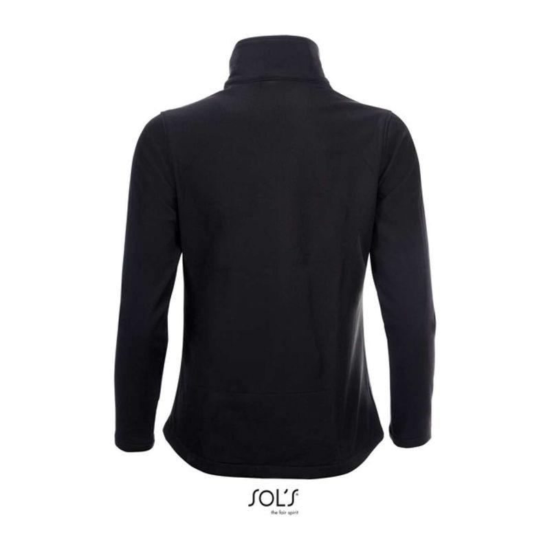 Jachetă softshell pentru femei, închidere cu fermoar, Sol's Race Negru M