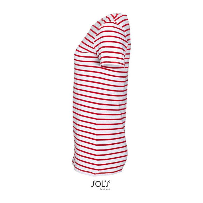 Tricou marinăresc cu guler rotund pentru femei Sol's Miles White-Orion Navy Blue XS