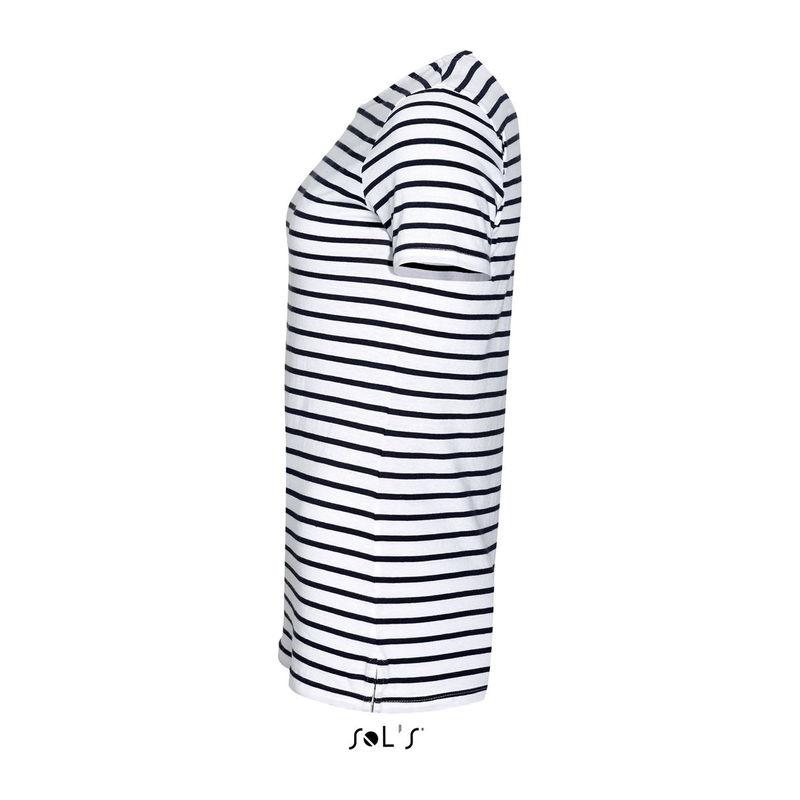 Tricou marinăresc cu guler rotund pentru femei Sol's Miles Alb XL