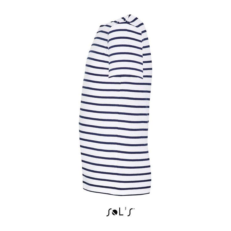 Tricou marinăresc cu guler rotund pentru copii Sol's Miles Alb