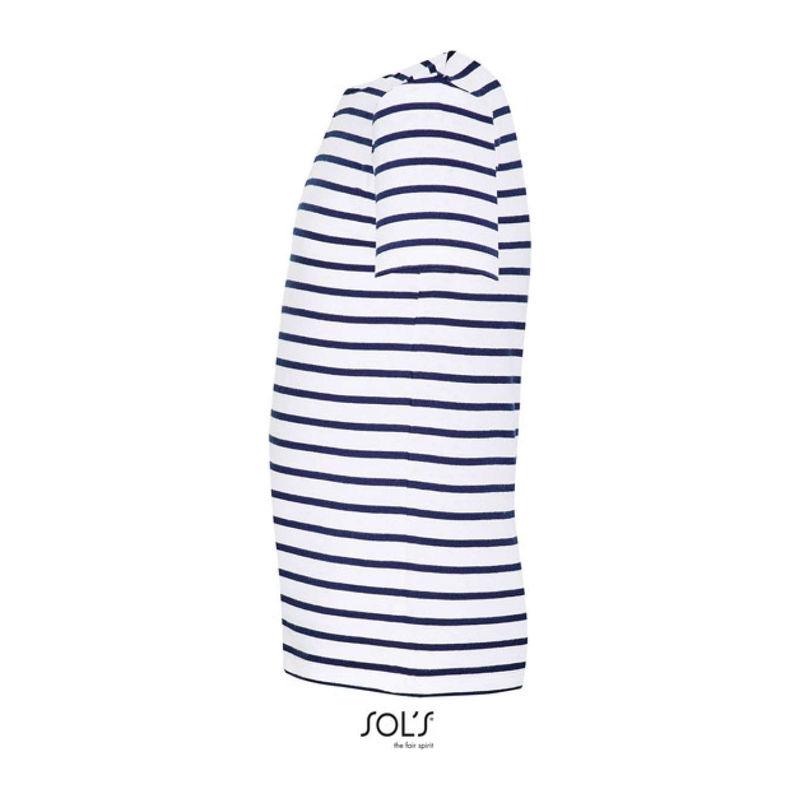 Tricou marinăresc cu guler rotund pentru copii Sol's Miles Alb