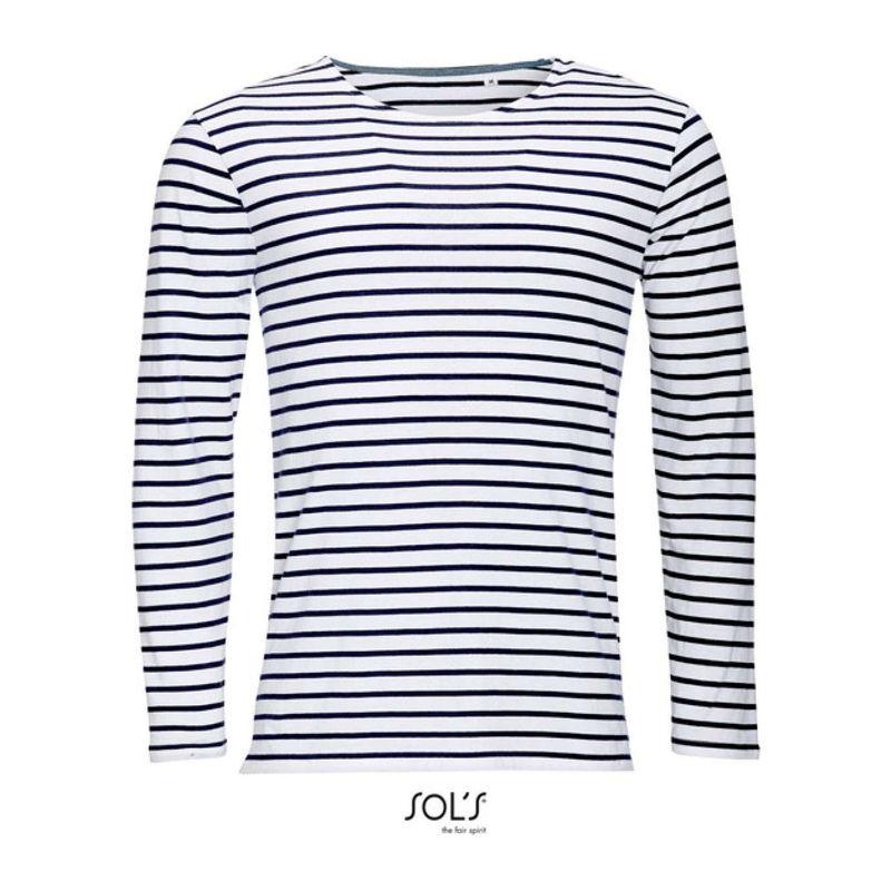 Bluză marinărească pentru bărbați Sol's Marine Alb M