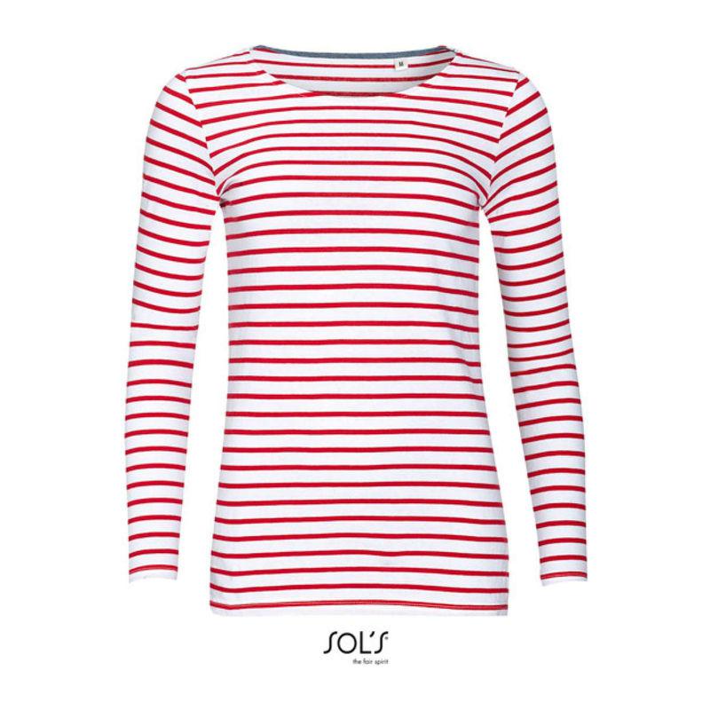 Bluză marinărească pentru femei Sol's Marine White-Orion Navy Blue M