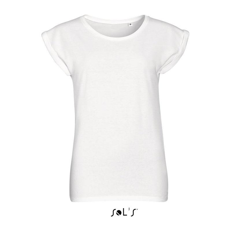 Tricou cu guler rotund pentru femei Sol's Melba Alb S