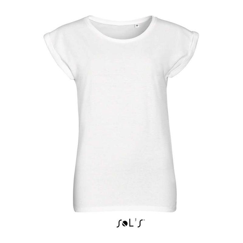 Tricou cu guler rotund pentru femei Sol's Melba Alb M