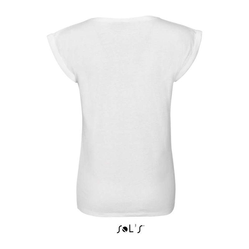 Tricou cu guler rotund pentru femei Sol's Melba Alb M
