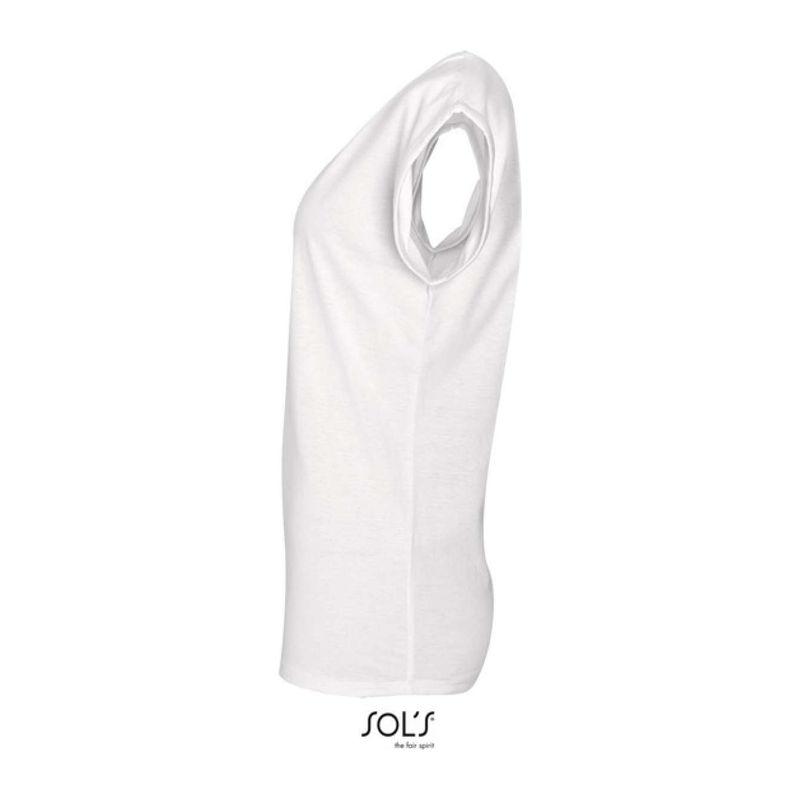 Tricou cu guler rotund pentru femei Sol's Melba Alb M