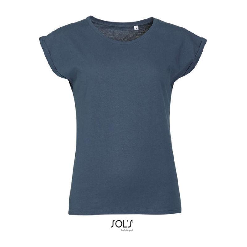 Tricou cu guler rotund pentru femei Sol's Melba Albastru M