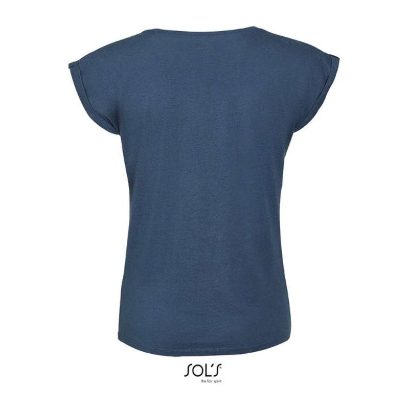 Tricou cu guler rotund pentru femei Sol's Melba Albastru M