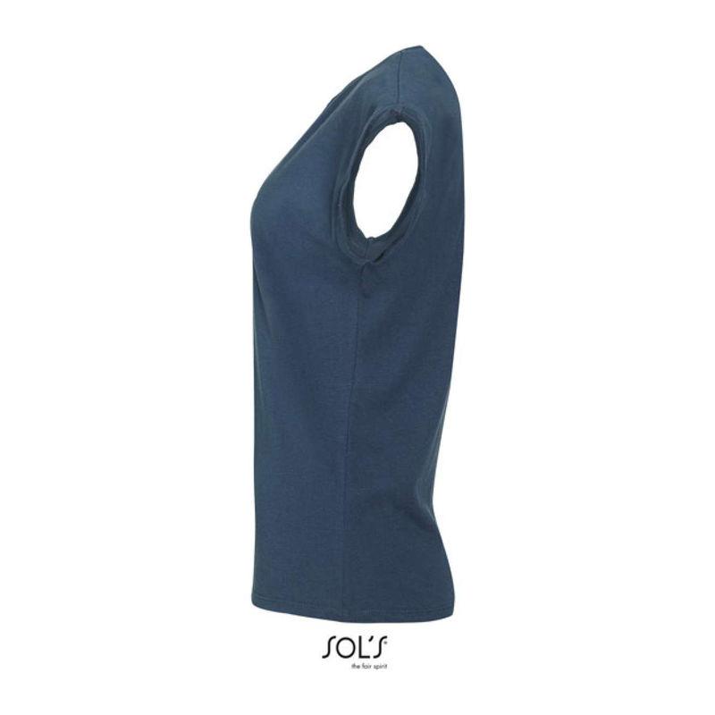 Tricou cu guler rotund pentru femei Sol's Melba Albastru M