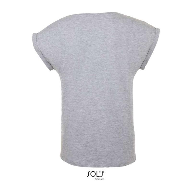 Tricou cu guler rotund pentru femei Sol's Melba Grey Melange M