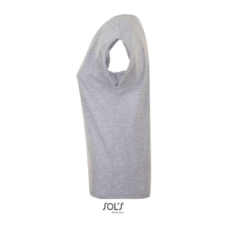 Tricou cu guler rotund pentru femei Sol's Melba Grey Melange M