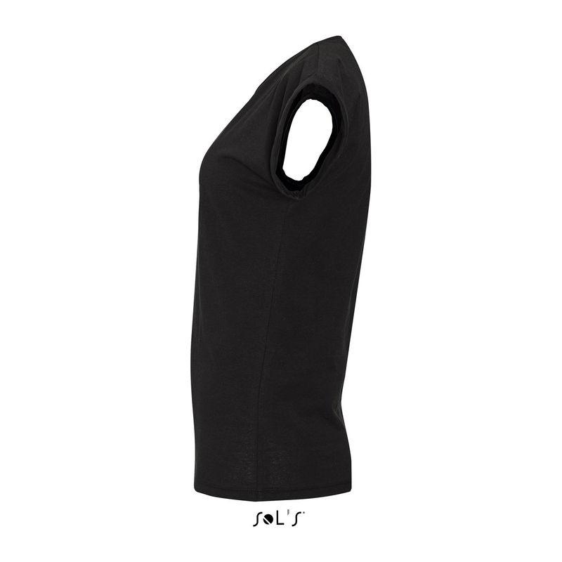 Tricou cu guler rotund pentru femei Sol's Melba Negru M