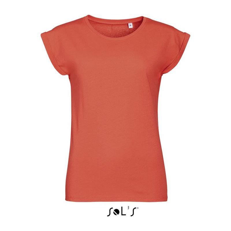 Tricou cu guler rotund pentru femei Sol's Melba Coral S