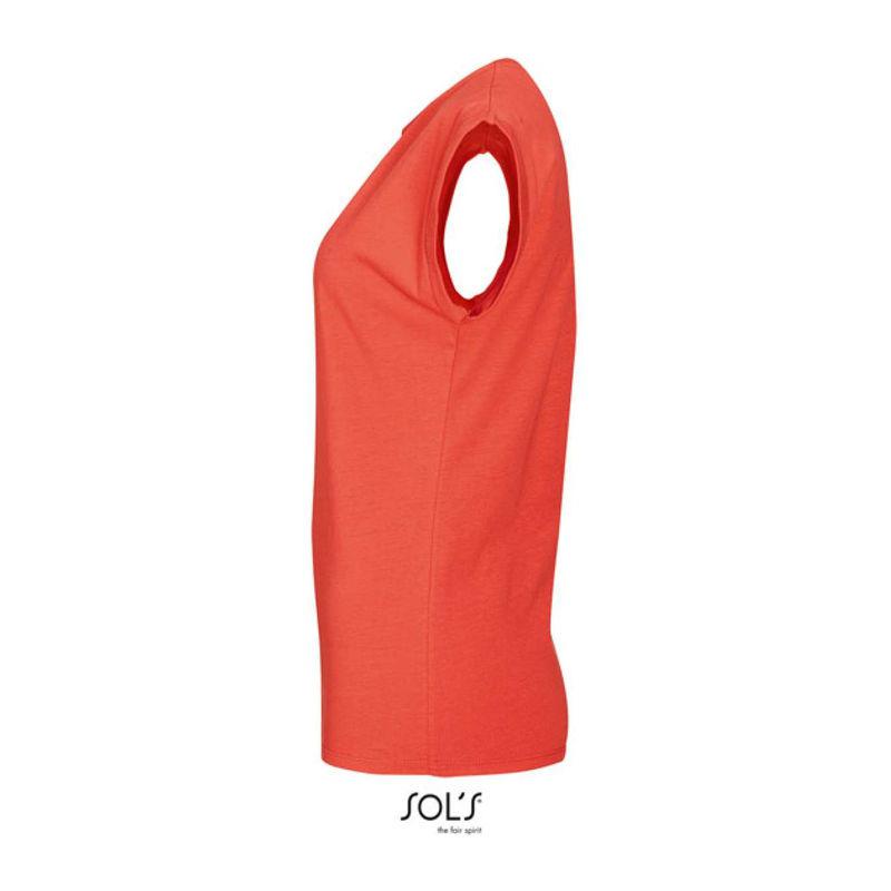 Tricou cu guler rotund pentru femei Sol's Melba Coral M