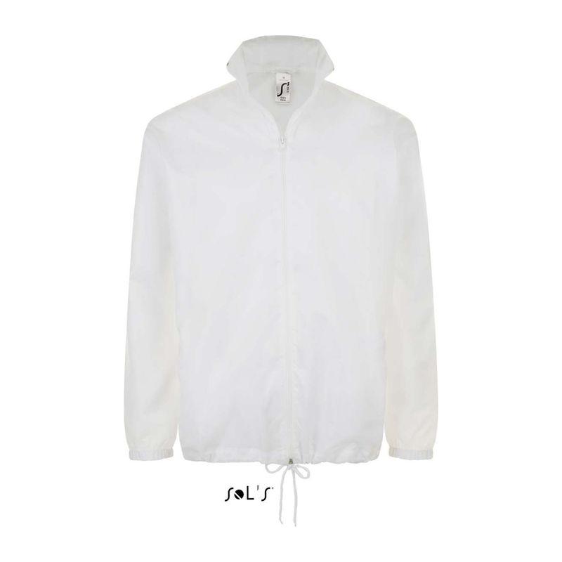 Geacă unisex pentru vânt și ploaie Sol's Shift Alb