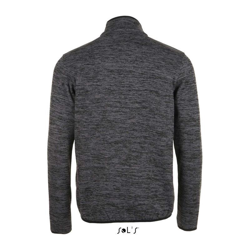 Geacă fleece tricotat Sol's Turbo Dark Grey/Black L