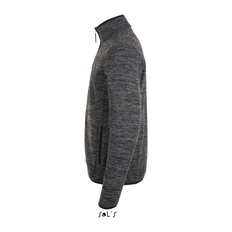 Geacă fleece tricotat Sol's Turbo Dark Grey/Black L