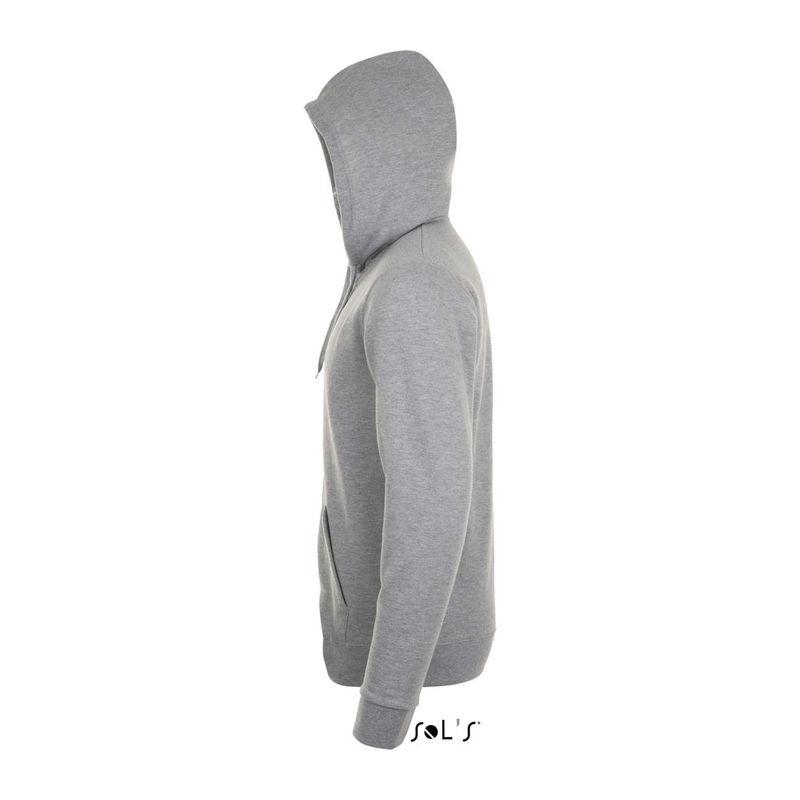 Hanorac cu fermoar unisex Sol's Stone Grey Melange L