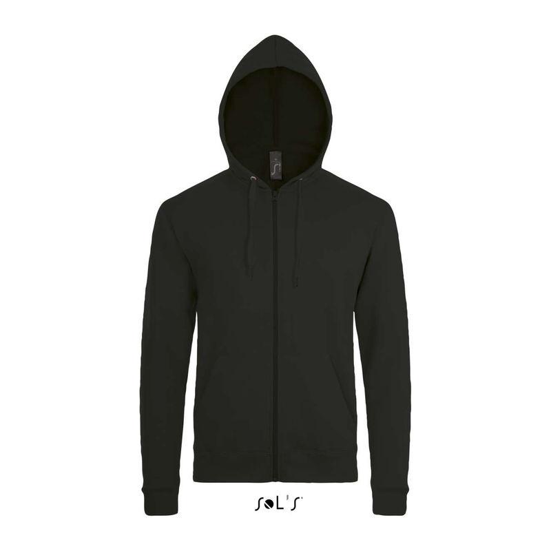 Hanorac cu fermoar unisex Sol's Stone Negru