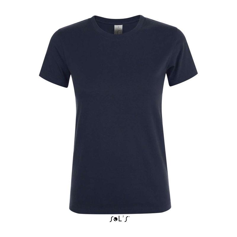 Tricou cu guler rotund, pentru femei, Sol's Regent Navy