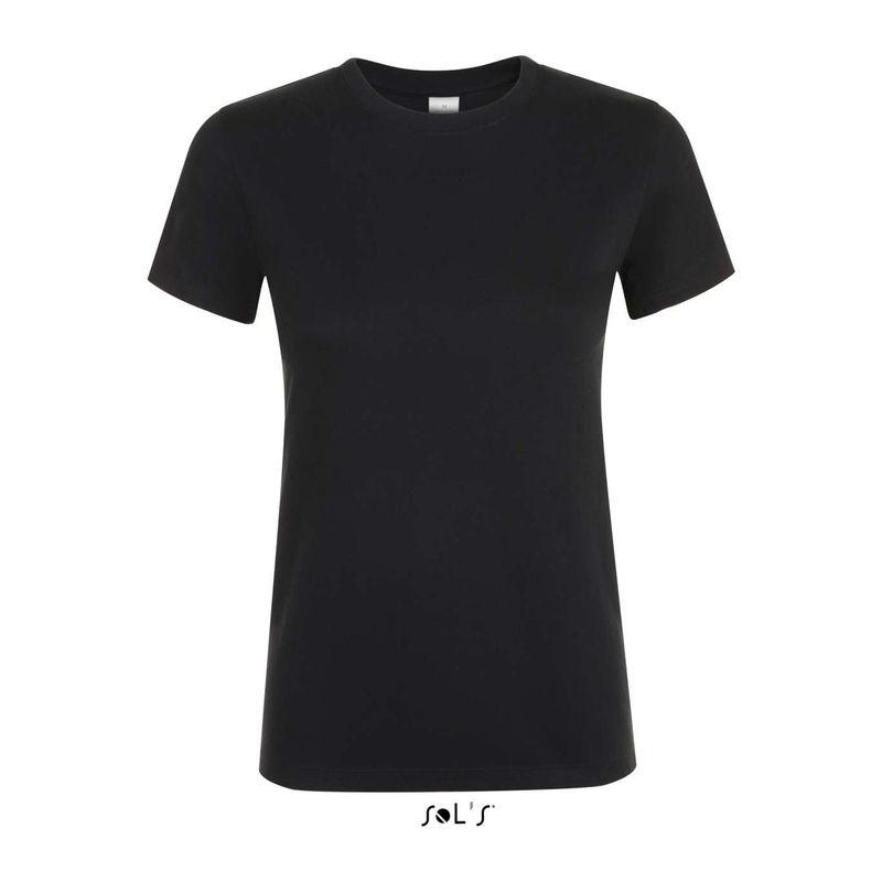 Tricou cu guler rotund, pentru femei, Sol's Regent Negru