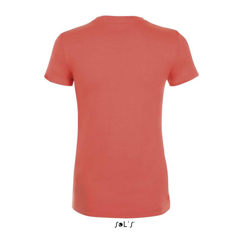 Tricou cu guler rotund, pentru femei, Sol's Regent Coral M