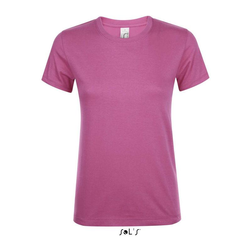 Tricou cu guler rotund, pentru femei, Sol's Regent Roz XL