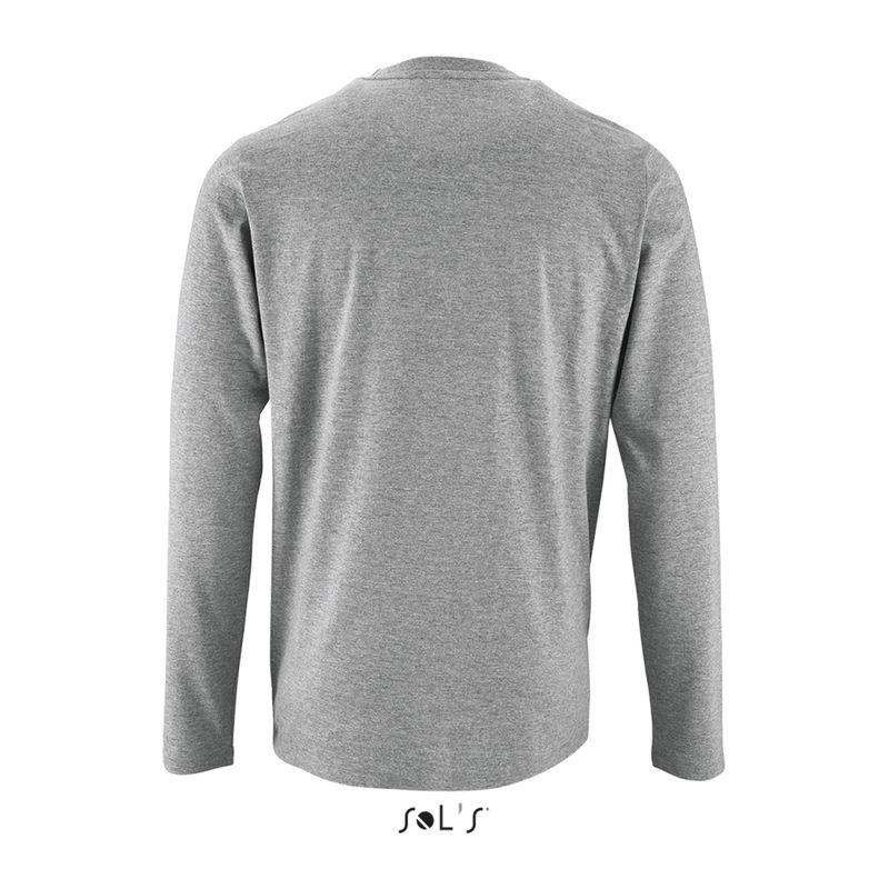 Tricou cu mânecă lungă pentru bărbați Sol's Imperial  Grey Melange XL
