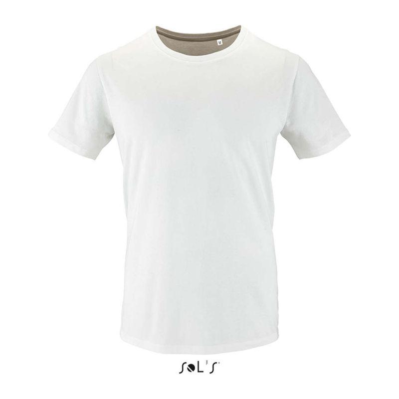 Tricou din bumbac organic pentru bărbați Sol's Milo Alb XL