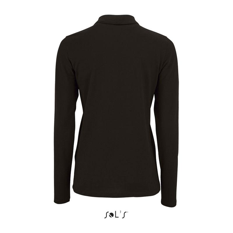 Tricou polo cu mânencă lungă pentru femei Sol's Perfect  Negru L