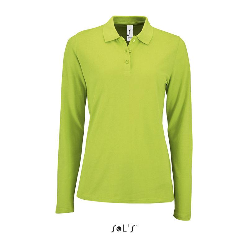Tricou polo cu mânencă lungă pentru femei Sol's Perfect  Verde