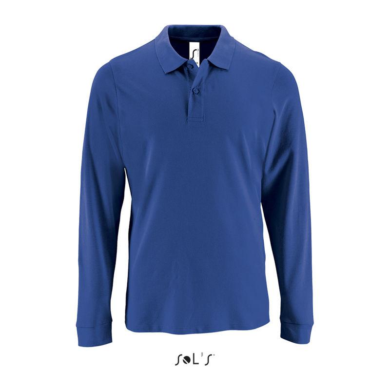 Tricou polo cu mânencă lungă pentru bărbați Sol's Perfect  Albastru XL