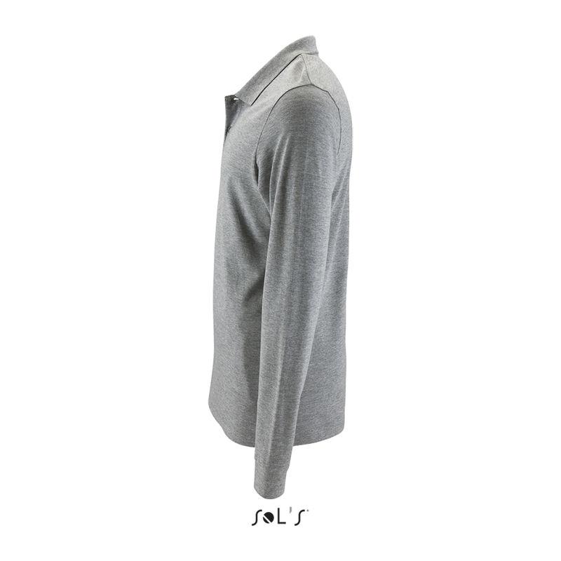 Tricou polo cu mânencă lungă pentru bărbați Sol's Perfect  Grey Melange XL
