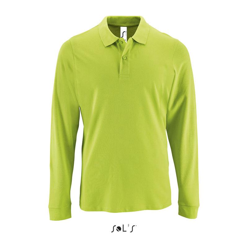 Tricou polo cu mânencă lungă pentru bărbați Sol's Perfect  Verde XL
