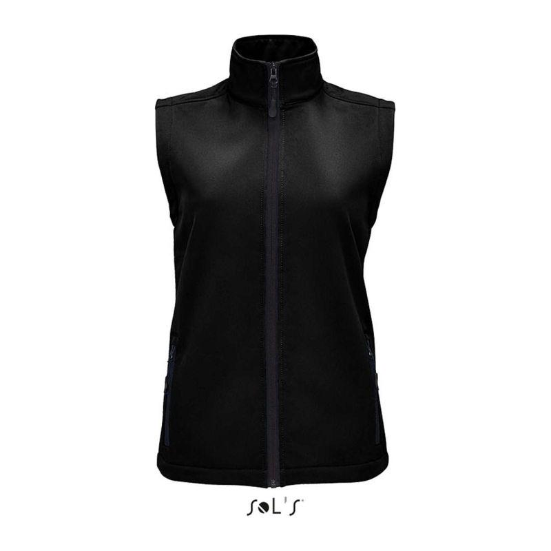 Vestă softshell pentru femei Sol's Race  Negru