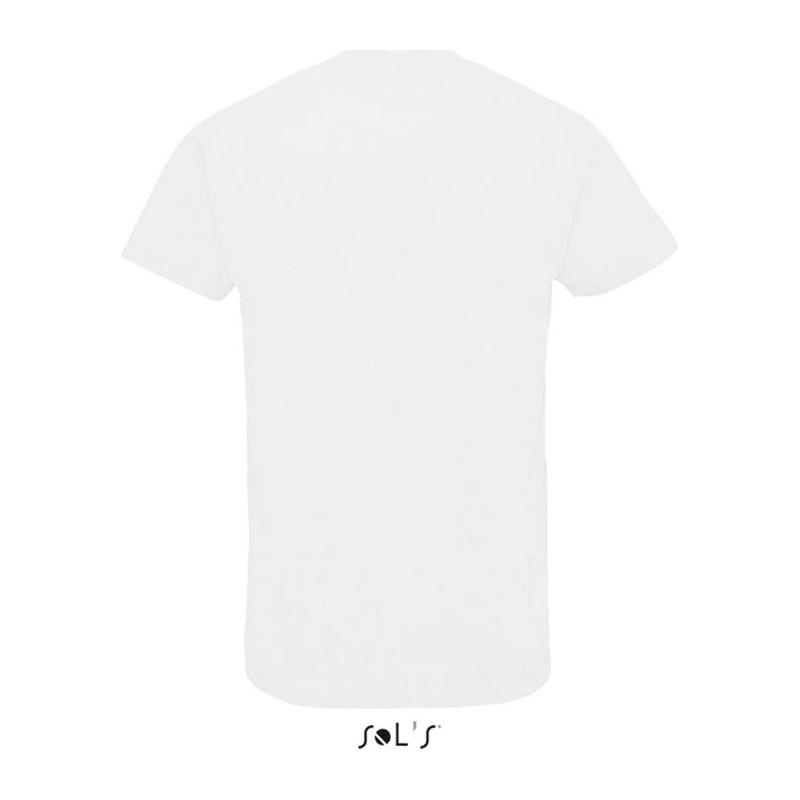 Tricou cu guler în V pentru bărbați Sol's Imperial  Alb L