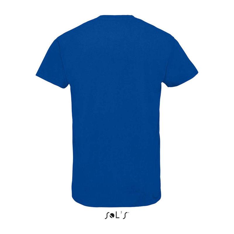 Tricou cu guler în V pentru bărbați Sol's Imperial  Albastru XXL