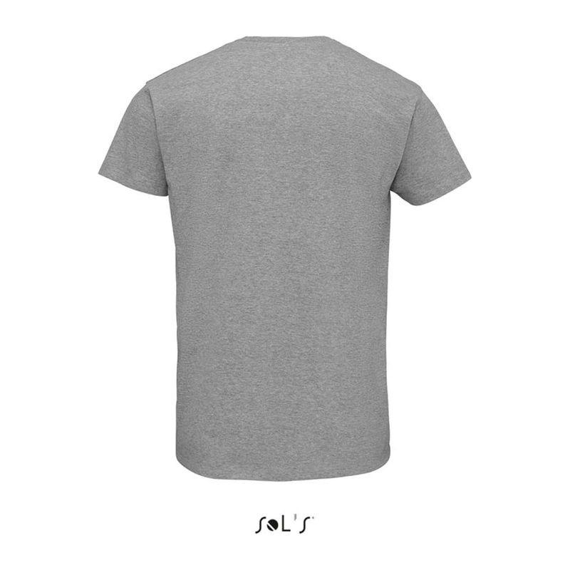 Tricou cu guler în V pentru bărbați Sol's Imperial  Grey Melange L