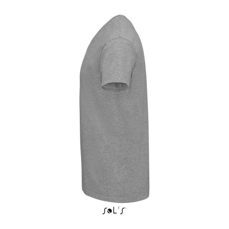 Tricou cu guler în V pentru bărbați Sol's Imperial  Grey Melange L